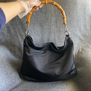 Gucci Bamboo Nylon Shoulder Bag